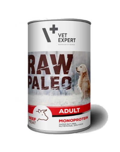 Vetexpert raw paleo - hrană umedă pentru câini adulți - vită - 800g
