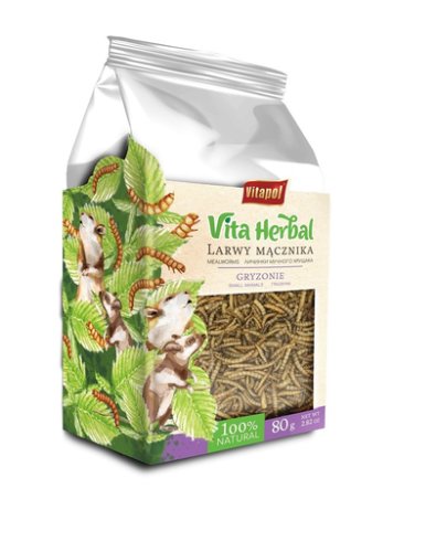 Vitapol vita herbal hrana complementara hamsteri 80 g larve de muste albe