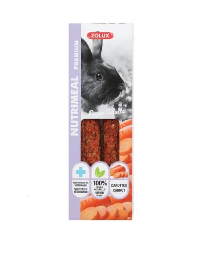 Zolux nutrimeal batoane pentru iepuri, cu morcov 115g