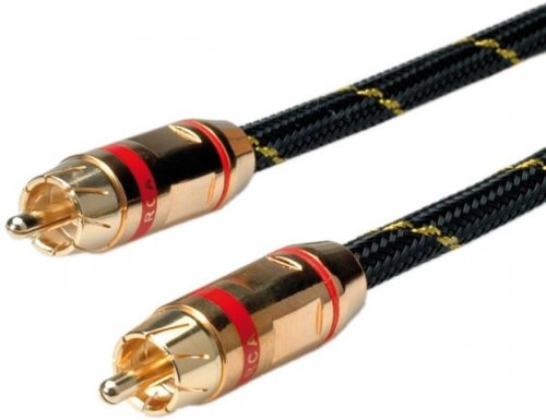 Cablu gold audio rca simplex rosu t-t 2.5m, roline 11.09.4231