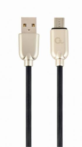 Cablu micro usb-b la usb 2.0 premium 2m negru, gembird cc-usb2r-ammbm-2m