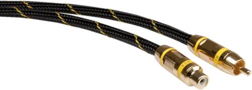 Cablu prelungitor audio rca galben 2.5m, roline 11.09.4236