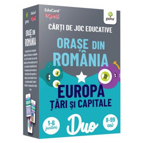 Duocard - orașe din românia europa: Țări și capitale