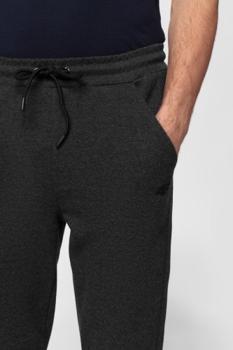 Pantaloni de molton pentru bărbați spmd302 - negru profund melanj
