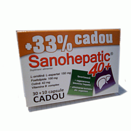 Sanohepatic 40+ 30+10cps cadou zdrovit