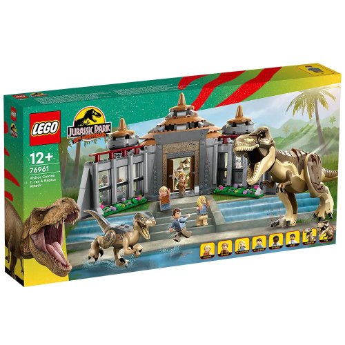 Lego jurassic centru pentru turisti t-rex si raptor 76961