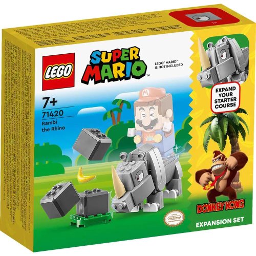 Lego super mario set de extindere - rinocerul rambi 71420