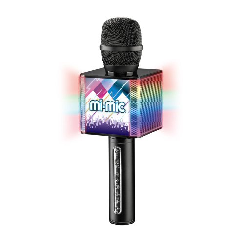 Microfon cu led si difuzor mi-mic negru