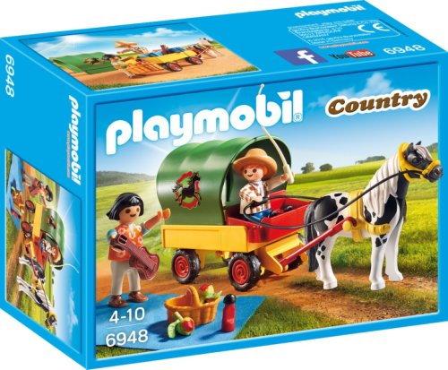 Playmobil pm6948 trasura cu ponei si picnic