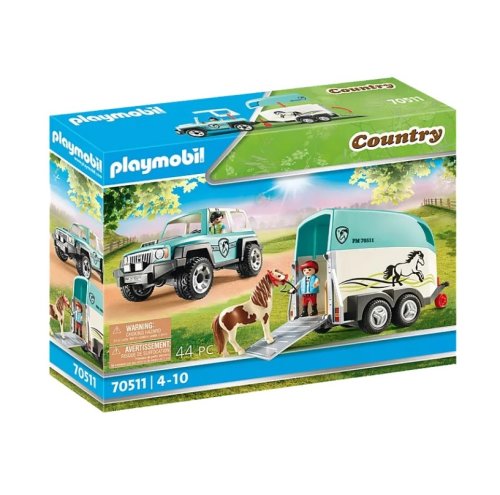 Playmobil pm70511 masina cu remorca pentru ponei