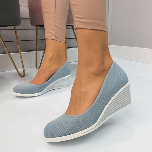 Onefashionroom-b Pantofi casual ester albastri #287m