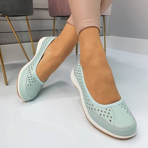 Onefashionroom-b Pantofi piele naturala florina albastri #750pn
