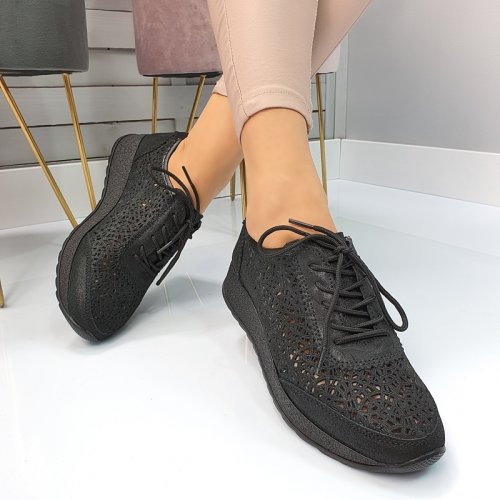 Onefashionroom-b Pantofi piele naturala larisa negri #760pn