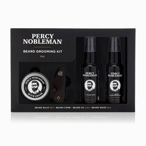 Percy nobleman beard grooming - kit de ingrijire a barbii (sampon, ulei, balsam crema) 120ml