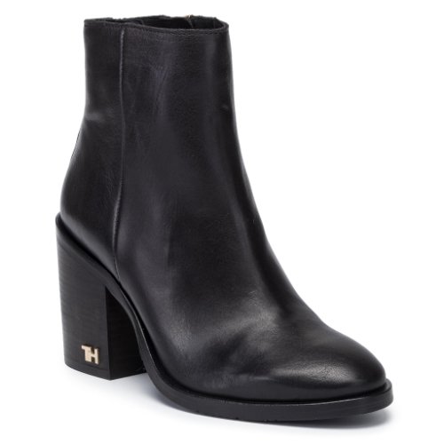 Botine tommy hilfiger - mono color heeled boot fw0fw04279 black 990