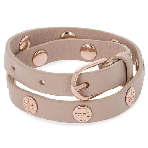 Brățară tory burch - double wrap logo stud bracelet 11165816 light oak/rose gold 252