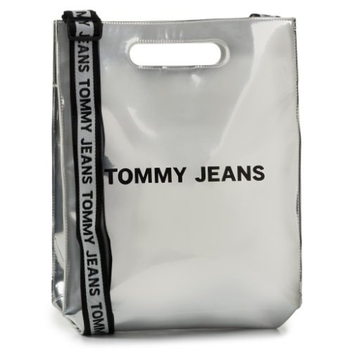 Geantă tommy jeans - tjw item tote silver aw0aw0w07804 0im