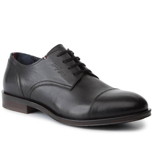 Pantofi tommy hilfiger - dress casual toecap shoe fm0fm02453 black 990