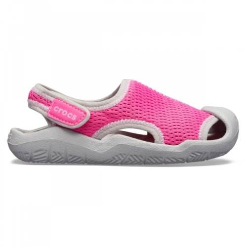 Sandale crocs swiftwater mesh sandal k roz - candy pink