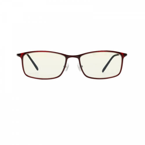 Ochelari de protectie xiaomi mi computer glasses, uv400, blocare lumina albastra 40%, lentile galbene, usori si confortabili, rosu