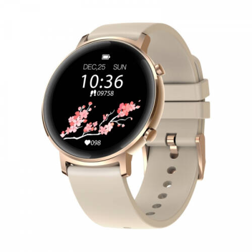 Smartwatch zeblaze gtr gold, ips 1.3 , ritm cardiac, presiune sanguina, calorii, menstruatie, meteo, control muzica, 180mah