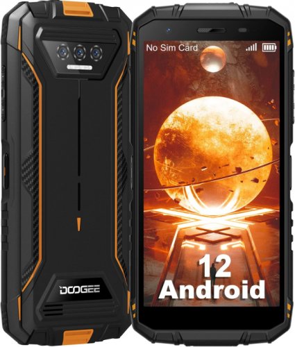 Telefon mobil doogee s41 portocaliu, 4g, ips hd+ 5.5 , 3gb+ 3gb ram, 16gb rom, android 12, nfc, helio a22 octacore, gps, 6300mah, dualsim