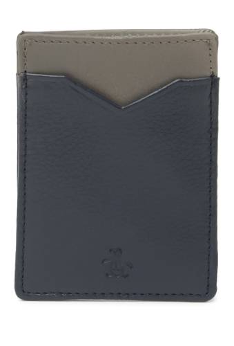 Accesorii barbati original penguin colorblock leather card case navy