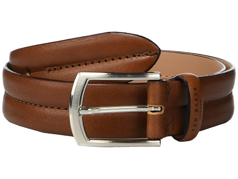 Accesorii barbati ted baker benn stitched leather belt tan