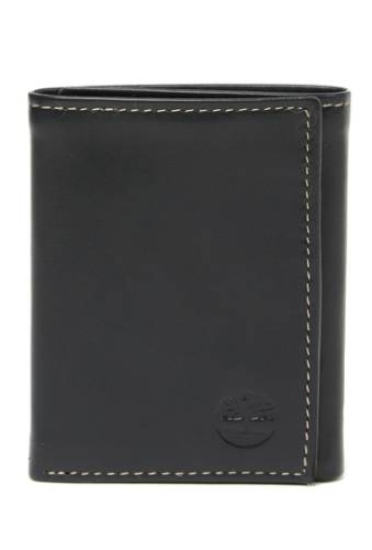 Accesorii barbati timberland cloudy logo leather trifold wallet 08-black