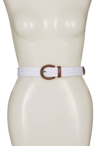 Accesorii femei fashion focus accessories braided cord belt white-tan