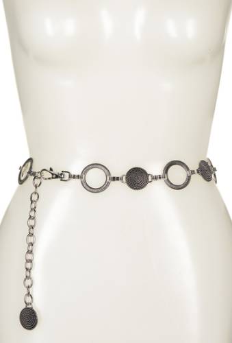 Accesorii femei Fashion Focus Accessories braided disc mesh ring chain belt slvr