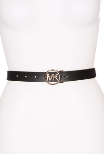 Accesorii femei michael michael kors leather reversible belt black reverse to luggage logo