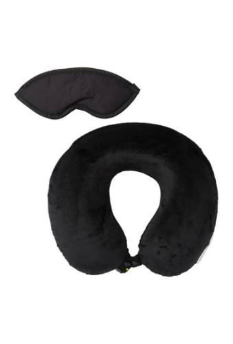 Accesorii femei nordstrom rack memory foam neck pillow comfort eye mask set - 2-piece set black
