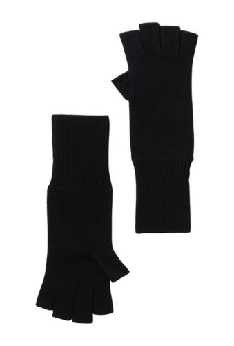 Accesorii femei portolano 12 cashmere fingerless gloves black