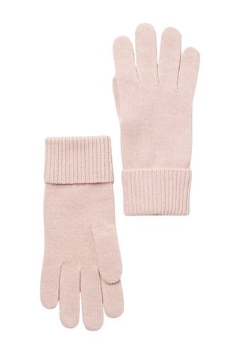 Accesorii femei portolano cashmere ribbed gloves powder pink
