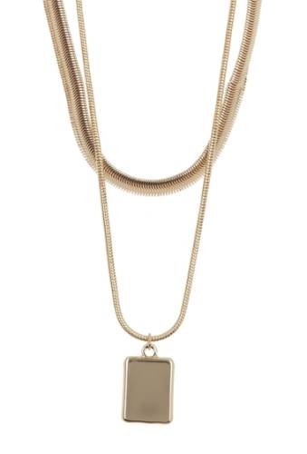 Bijuterii femei 14th union snake chain collar pendant layered necklace gold
