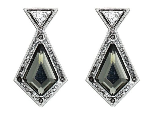 Bijuterii femei alex and ani crystal stud earrings silverblack