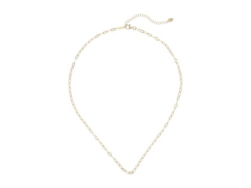 Bijuterii femei argento vivo paper clip chain necklace gold