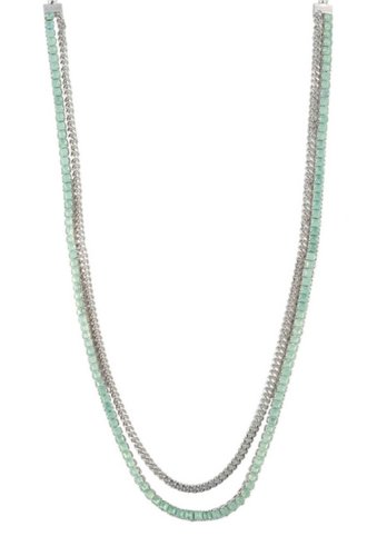 Bijuterii femei carolee marlene 42 glass pearl stone chain necklace silvermulti