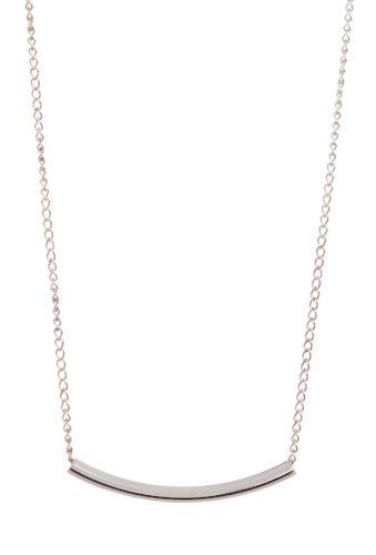 Bijuterii femei dogeared balance curved tube station necklace silver