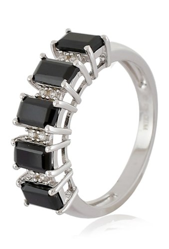 Bijuterii femei forever creations usa inc sterling silver black spinel natural zircon ring black