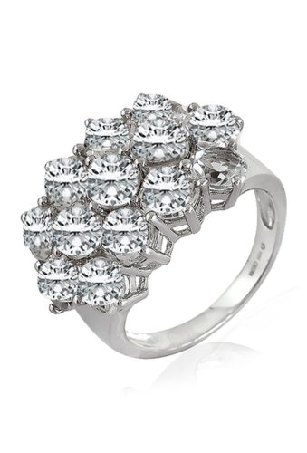 Bijuterii femei forever creations usa inc sterling silver white topaz ring white