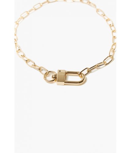 Bijuterii femei forever21 lock pendant chain necklace gold
