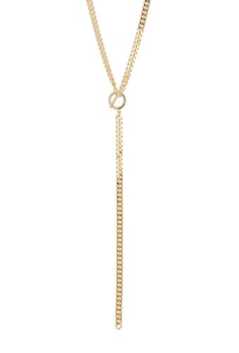 Bijuterii femei halogen curb chain toggle y-necklace gold