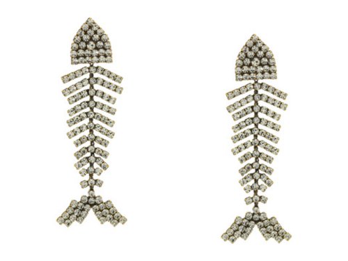 Bijuterii femei jcrew bonefish pave earrings crystal