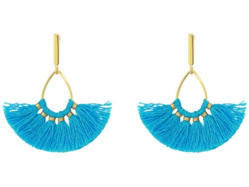 Bijuterii femei jcrew sweepy tassel earrings mineral blue