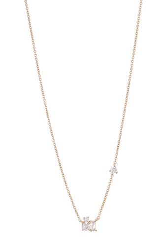 Bijuterii femei nordstrom rack multi-cut cz cluster pendant necklace clear- gold