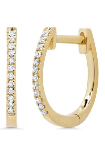 Bijuterii femei ron hami 14k yellow gold diamond huggie earrings - 008 ctw yellow golddiamond