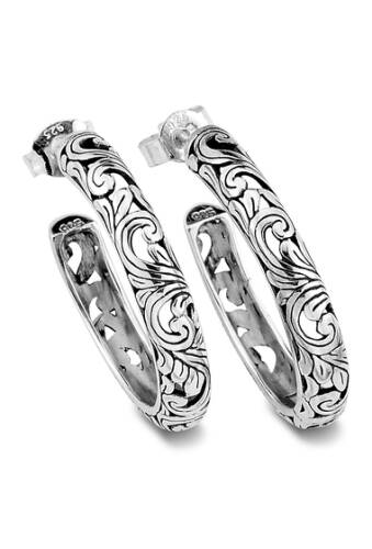 Bijuterii femei samuel b jewelry sterling silver filigree hoop earrings silver