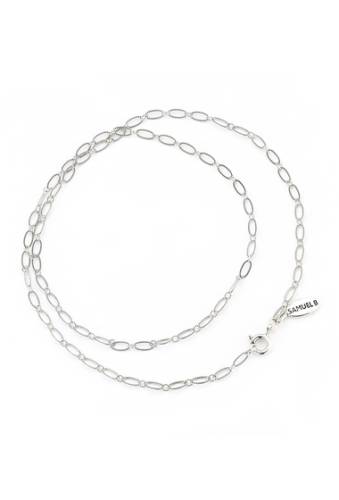 Bijuterii femei samuel b jewelry sterling silver oval link necklace silver